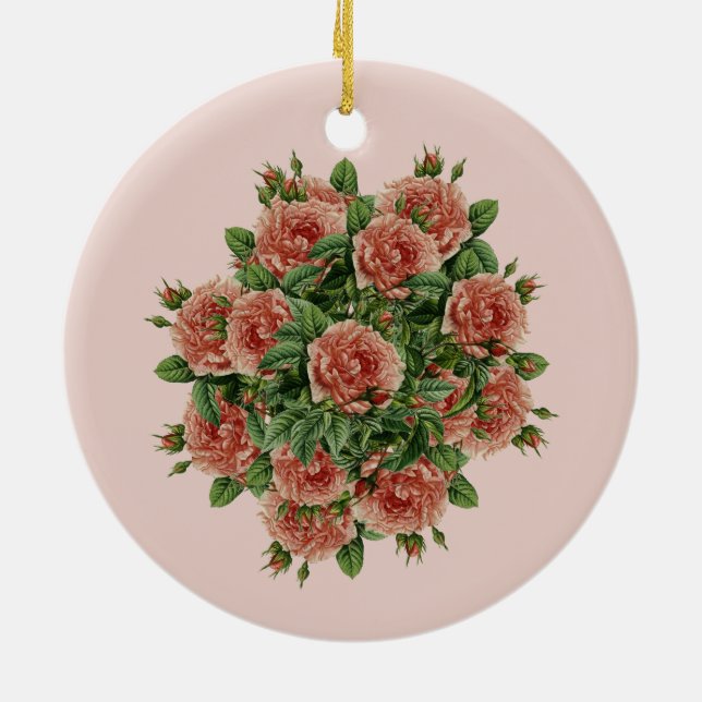 Adorno De Cerámica Rose Roses Rosen bouquet – Rosenbouquet (Atrás)