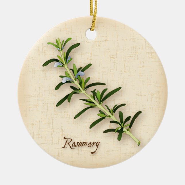 Adorno De Cerámica Rosemary Herb (Frente)