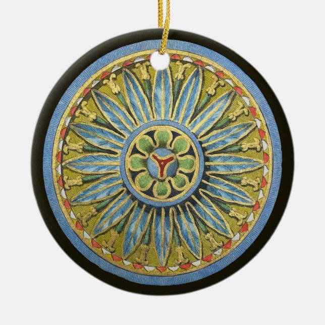 Adorno De Cerámica Rosette arquitectónico antiguo n.º 2 (Frente)