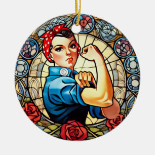 Adorno De Cerámica Rosie the Riveter