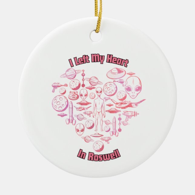 Adorno De Cerámica Roswell Alien Ornament (Frente)