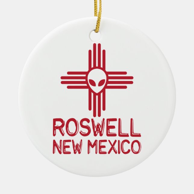 Adorno De Cerámica Roswell Nuevo México (Frente)