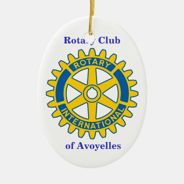 Adorno De Cerámica Rotary Club, de Avoyelles (Frente)