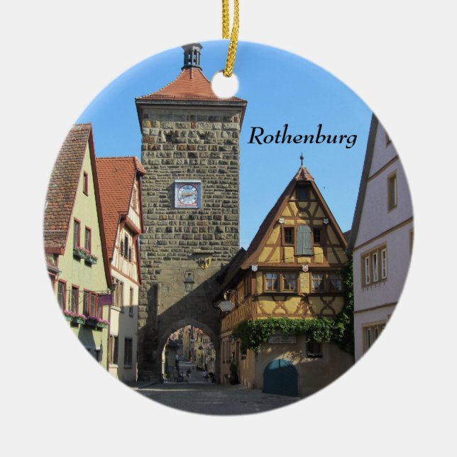 Adorno De Cerámica Rothenburg (Alemania) (Frente)