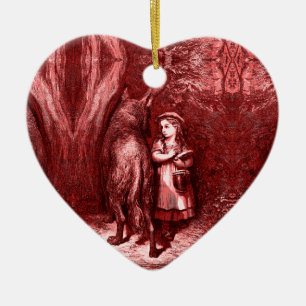 Adorno De Cerámica Rotkäppchen - Pequeña Caperucita Roja - Grimm