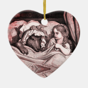 Adorno De Cerámica Rotkäppchen - Pequeña Caperucita Roja - Grimm