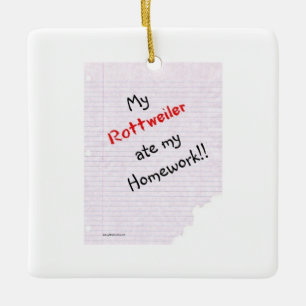 Adorno De Cerámica Rottweiler se comió mi hogar