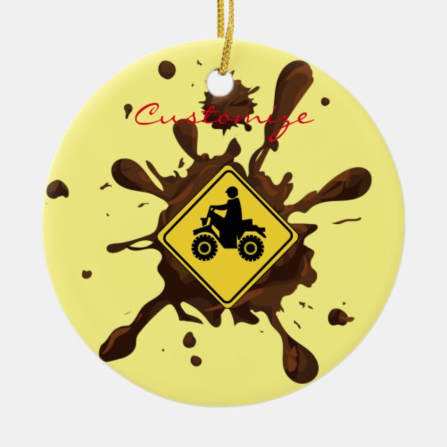 Adorno De Cerámica RÓTULO de barrido ATV Thunder_Cove (Frente)