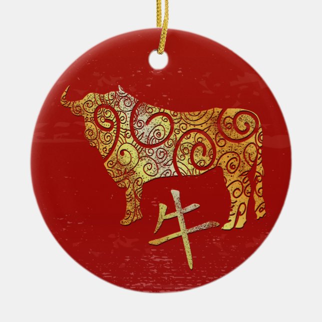 Adorno De Cerámica Rótulo de Constelación del Horóscopo Zodiaco Chino (Frente)