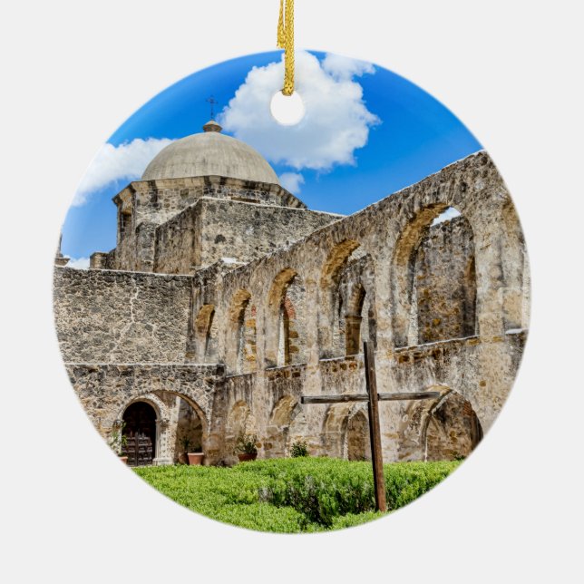 Adorno De Cerámica Rótulo de Fe, Misión San José 2 (Atrás)