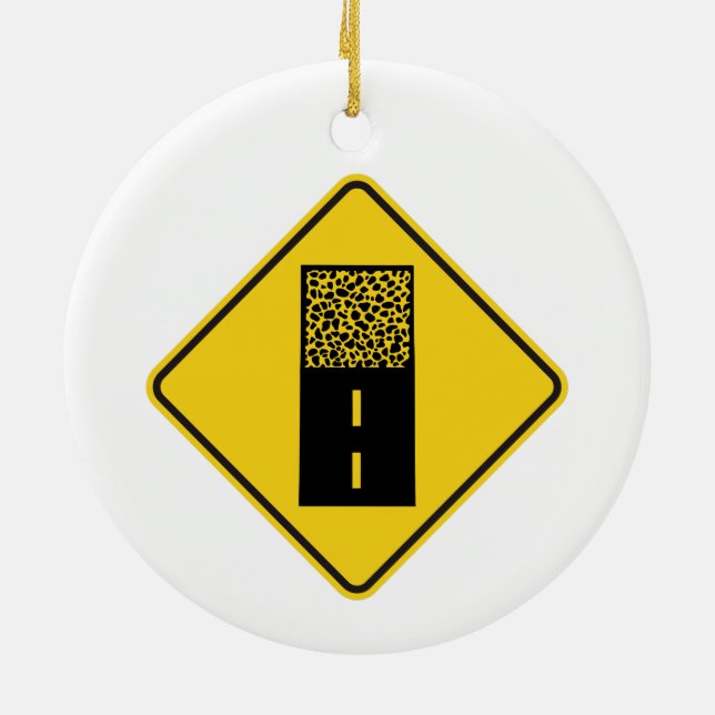 Adorno De Cerámica Rótulo de grava Road (Atrás)