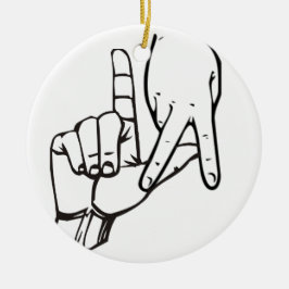 Adorno De Cerámica Rótulo de la mano de Los Ángeles