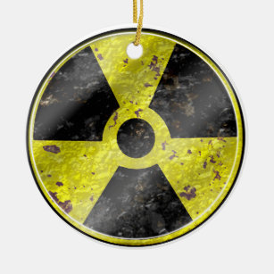 Adorno De Cerámica Rótulo de los tiempos - radiación del arma nuclear