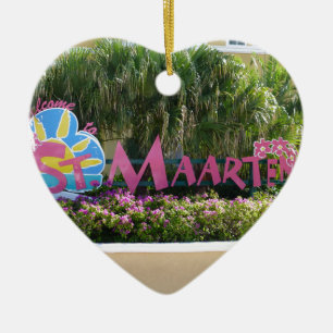 Adorno De Cerámica Rótulo del St. Maarten