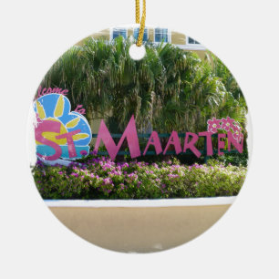 Adorno De Cerámica Rótulo del St. Maarten