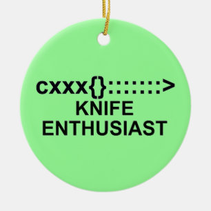 Adorno De Cerámica Rótulo Entusiast de Knife