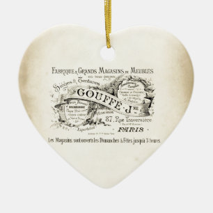 Adorno De Cerámica Rótulo francés del almacén grande