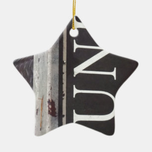 Adorno De Cerámica Rótulo JUNK de vintage Tow