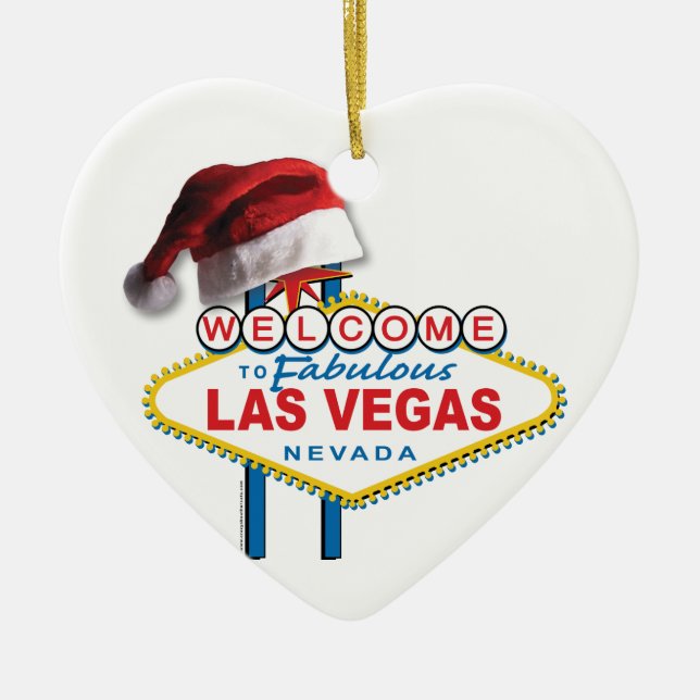 Adorno De Cerámica Rótulo navidades Las Vegas (Frente)