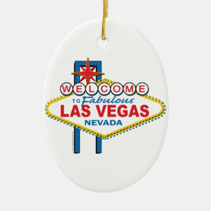 Adorno De Cerámica Rótulo retro de Las Vegas