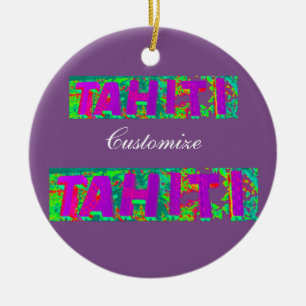 Adorno De Cerámica Rótulo Tahití Thunder_Cove