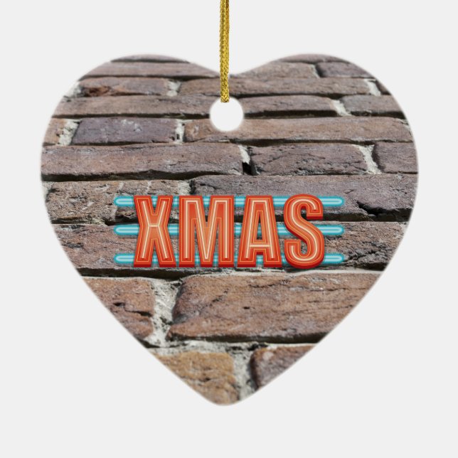 Adorno De Cerámica Rótulo XMAS (Atrás)