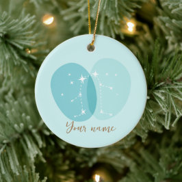 Adorno De Cerámica Rótulo Zodiac Gemini