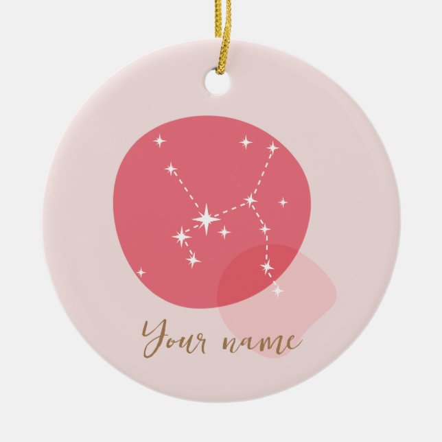 Adorno De Cerámica Rótulo Zodiac Sagittarius (Frente)