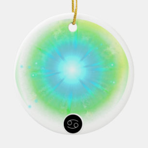 Adorno De Cerámica Rótulo Zodiaco moderno Cáncer Cita Elemento Agua