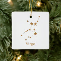 Rótulo Zodiaco moderno Virgo de Oro | Tierra de el