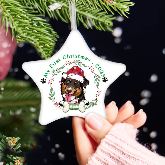 Adorno De Cerámica Rough Collie Dog Navidades personalizados (Subido por el creador)