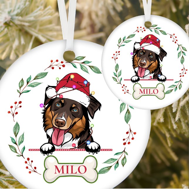 Adorno De Cerámica Rough Collie Dog Navidades personalizados (Subido por el creador)