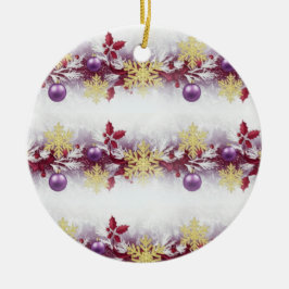 Adorno De Cerámica Royal Holiday Garland — Festive Ornament Design