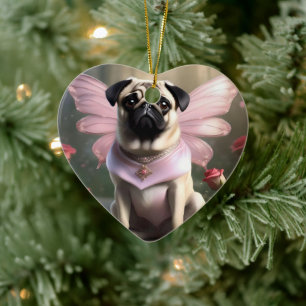 Adorno De Cerámica Royal Pug: El hada princesa de los reinos encantad