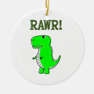 Adorno De Cerámica RRAWR T-Rex lindo y enojado
