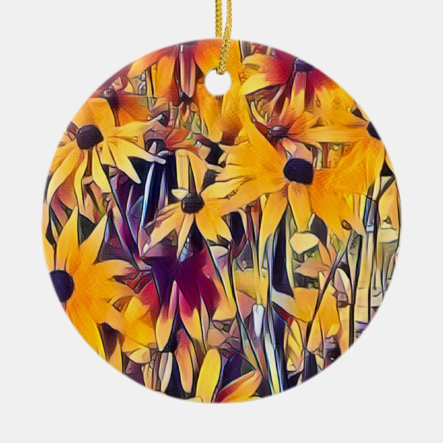 ADORNO DE CERÁMICA RUDBECKIAS (Frente)