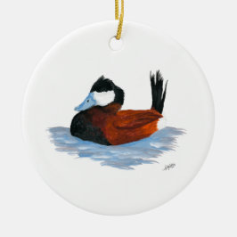 Adorno De Cerámica Ruddy Duck