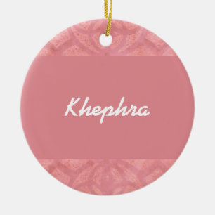 Adorno De Cerámica Ruddy Pink Batik Name