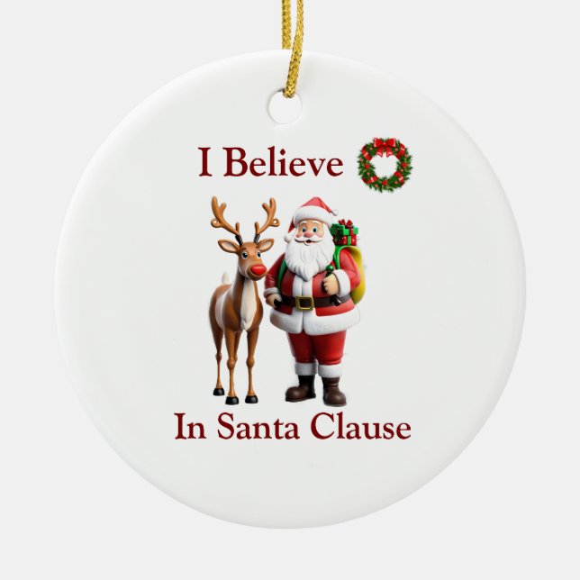 Adorno De Cerámica Rudolf, el reno de nariz roja (Frente)