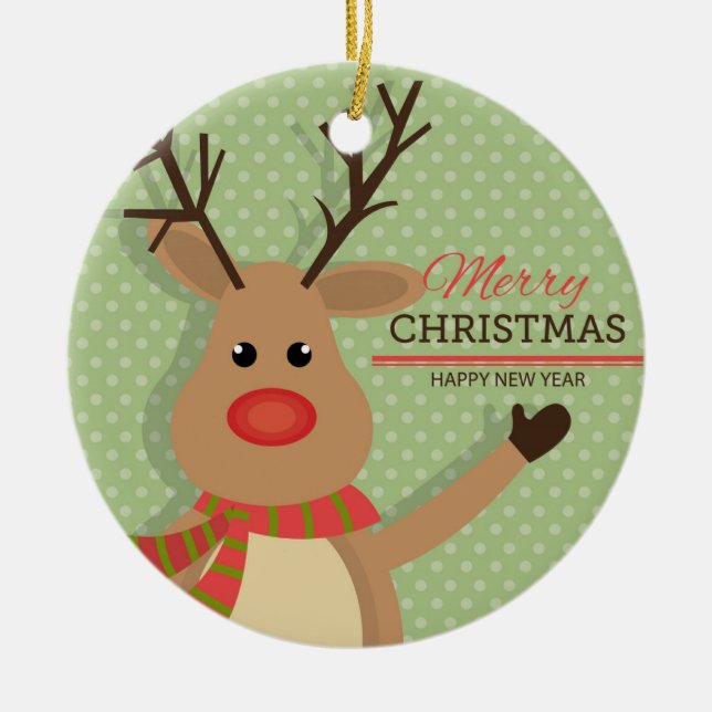 Adorno De Cerámica Rudolph (Frente)