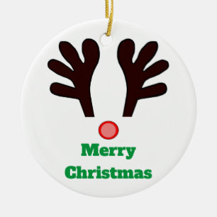 Adorno De Cerámica Rudolph Ornament