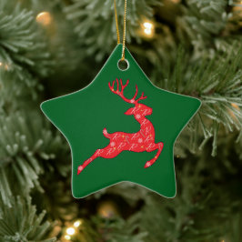 Adorno De Cerámica Rudolph Ornament Green, Pink, Blue...
