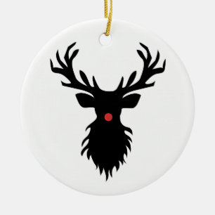Adorno De Cerámica Rudolph Reindeer Silhouette
