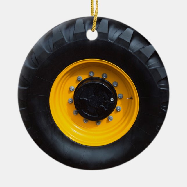 Adorno De Cerámica Rueda de la construcción (Frente)