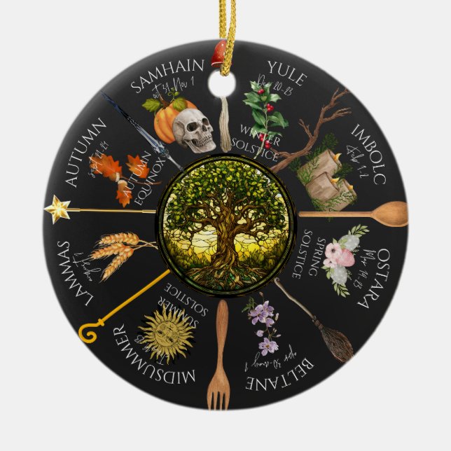 Adorno De Cerámica Rueda magnética del año (Frente)