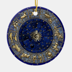 Adorno De Cerámica Rueda Zodiac
