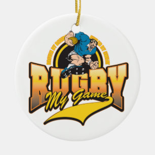 Adorno De Cerámica Rugbi mi juego