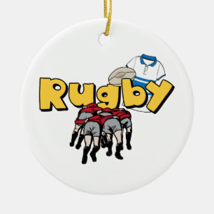 Adorno De Cerámica Rugby