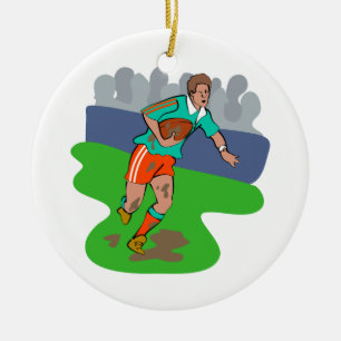 Adorno De Cerámica Rugby