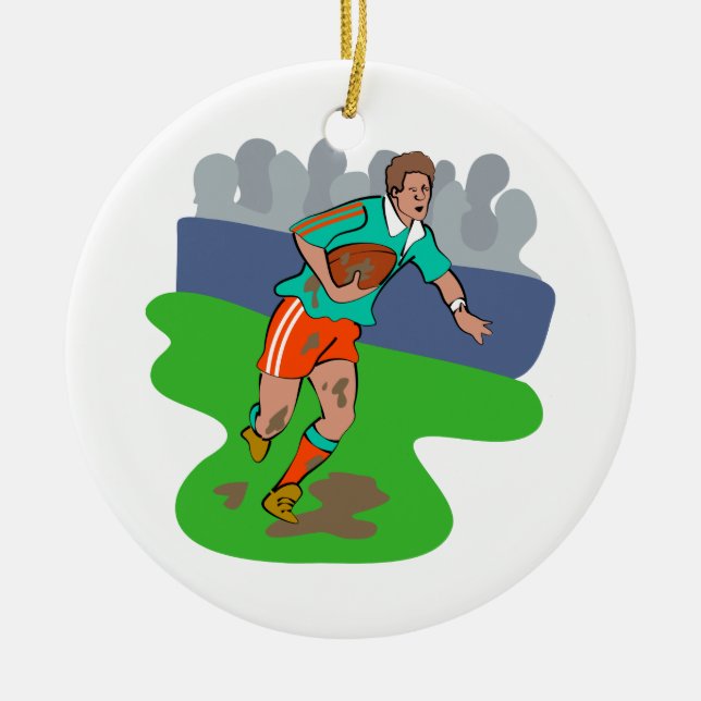 Adorno De Cerámica Rugby (Frente)